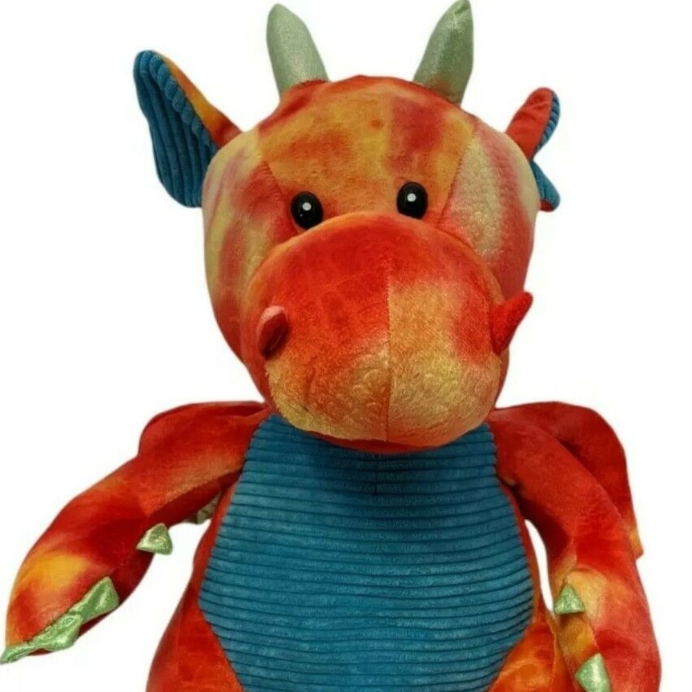 Hug Me Large Adorable Stuffed Dragon Plush Toy Wings Tie Dye 18"
